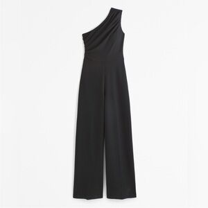 Abercrombie & Fitch One-Shoulder Crepe Jumpsuit